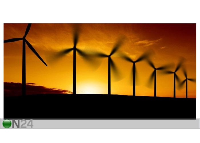 Taulu Wind Farm at Dusk 80x40 cm kuvasuurennos