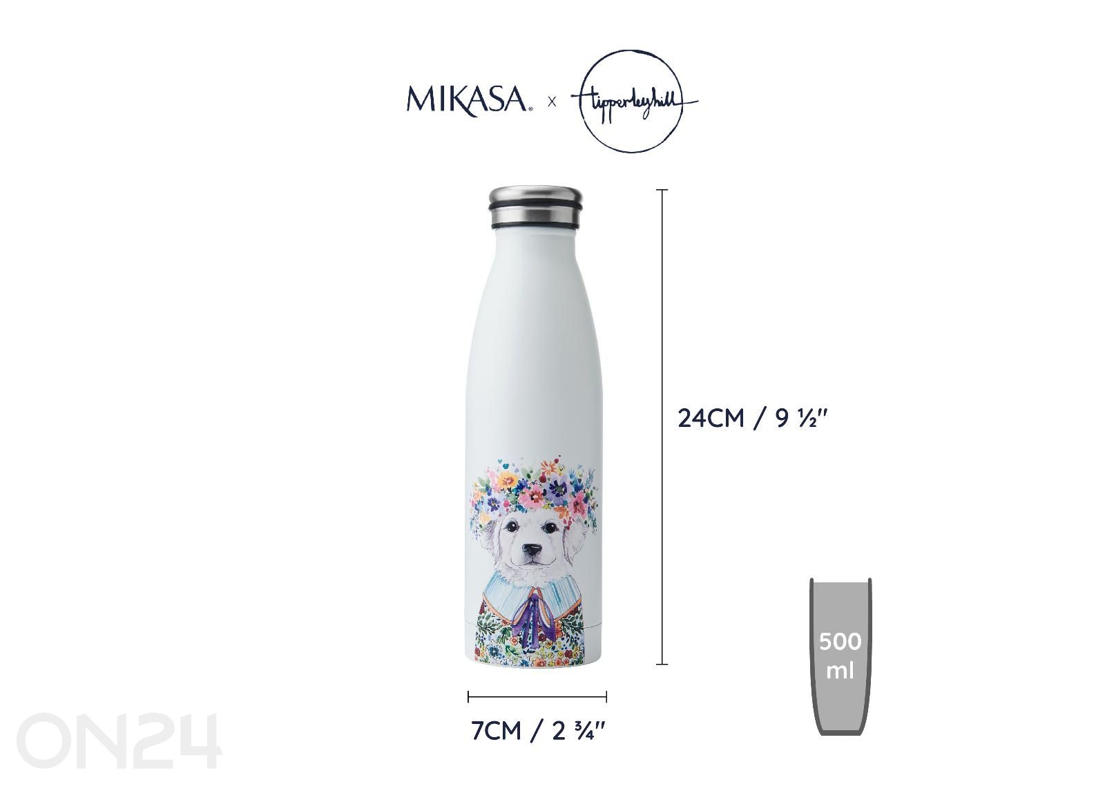 Termospullo Mikasa Tipperleyhill puppy 500 ml kuvasuurennos mitat