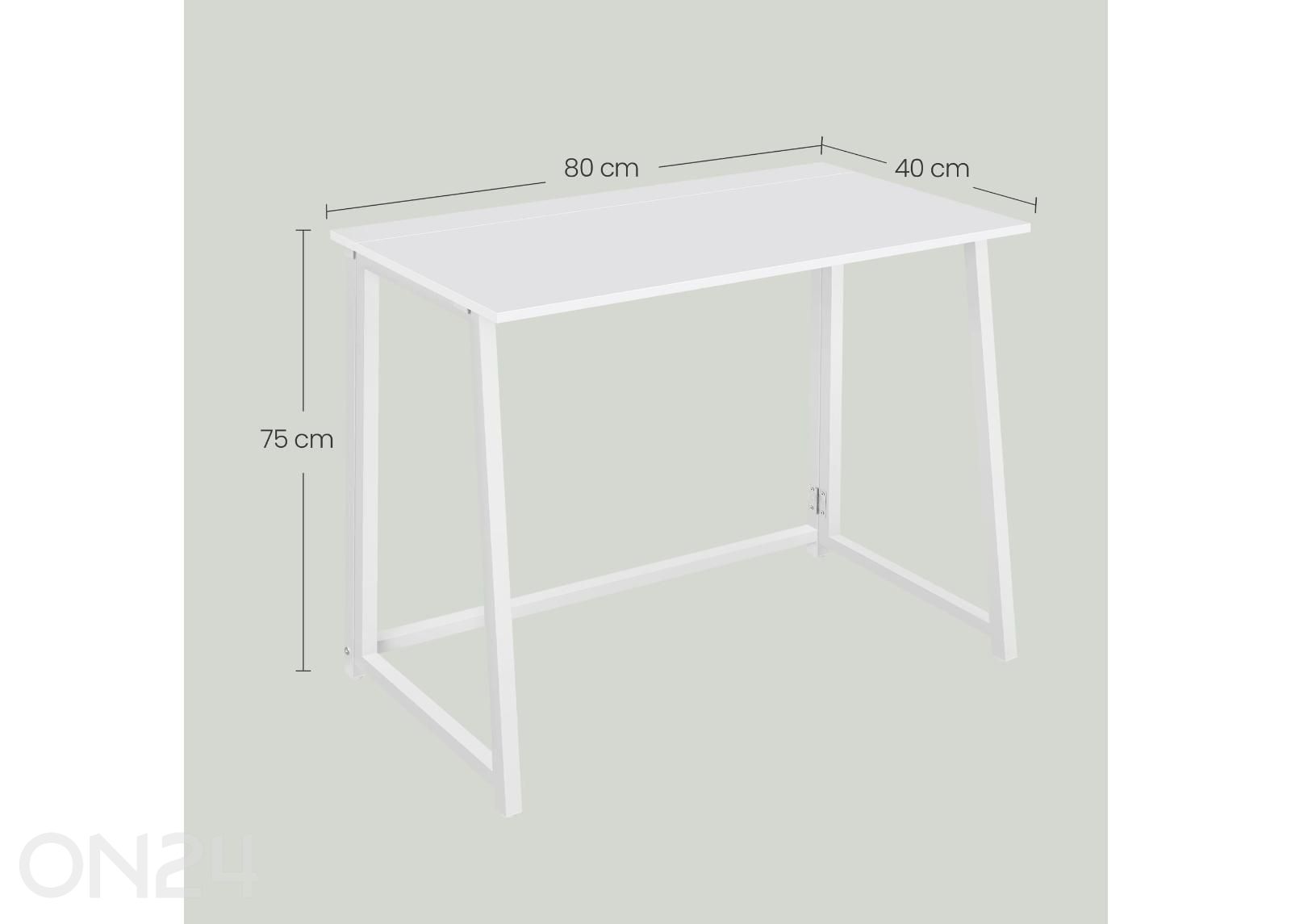 Tietokonepöytä Max 40x80 cm kuvasuurennos mitat