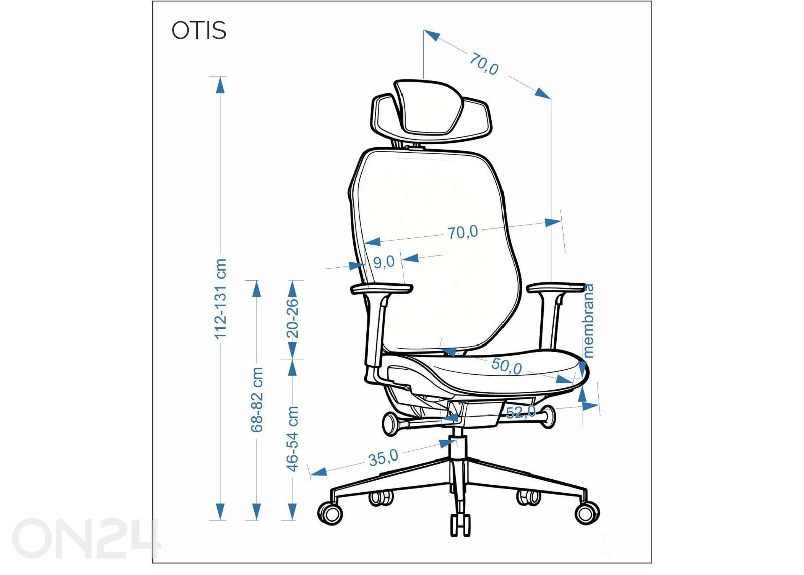 Toimistotuoli Otis kuvasuurennos mitat