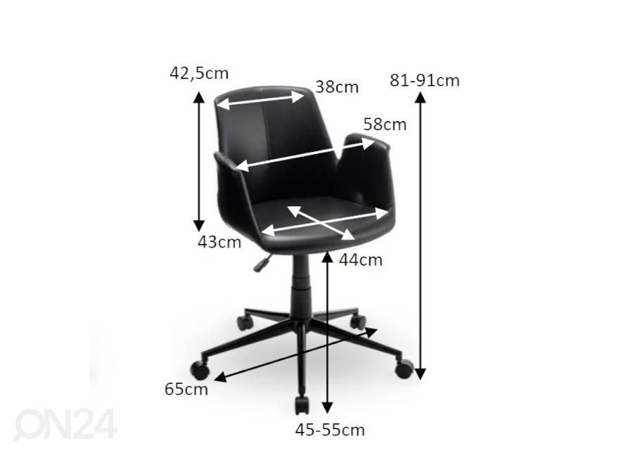 Toimistotuoli Playtime kuvasuurennos mitat