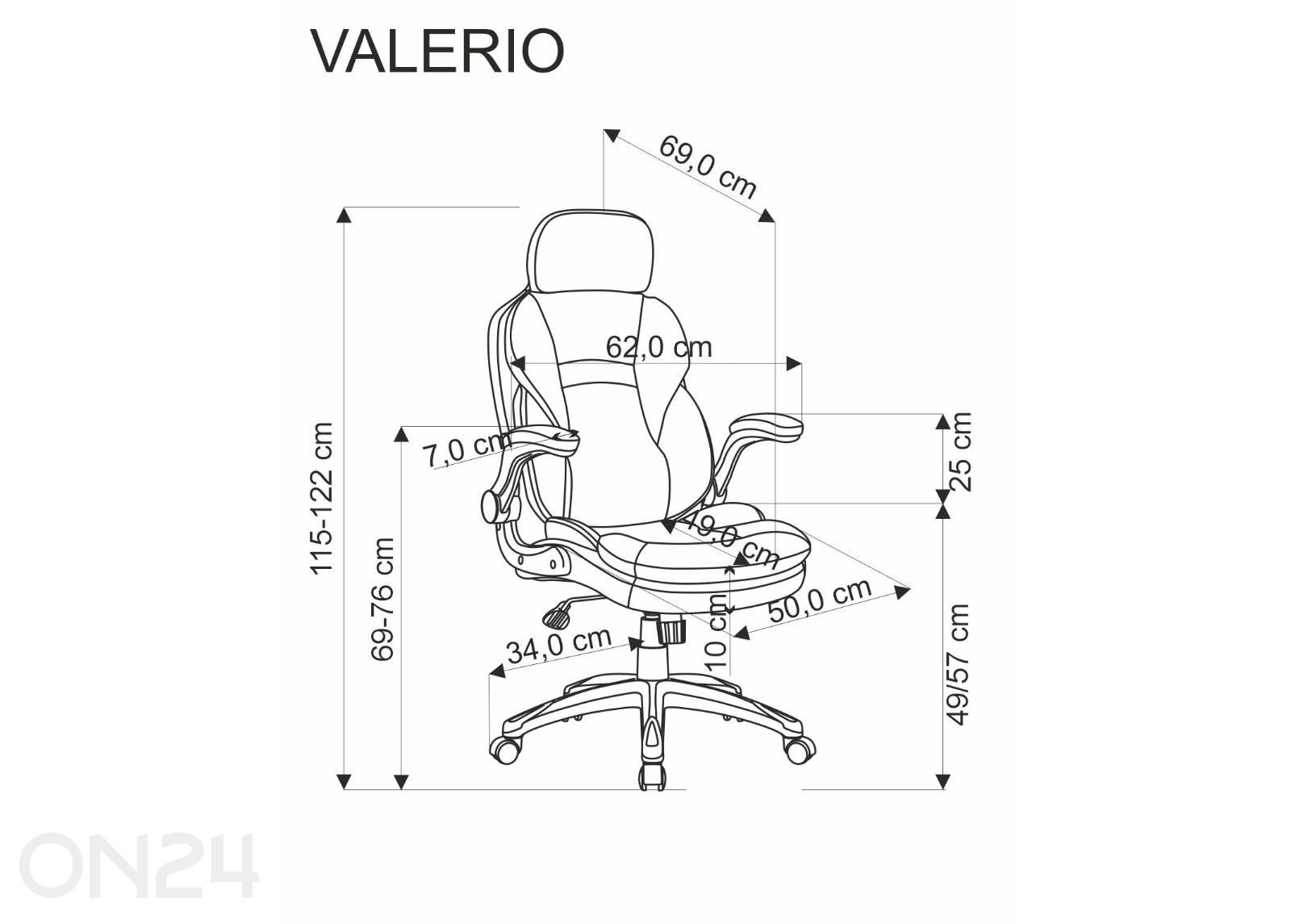 Toimistotuoli Valerio kuvasuurennos mitat