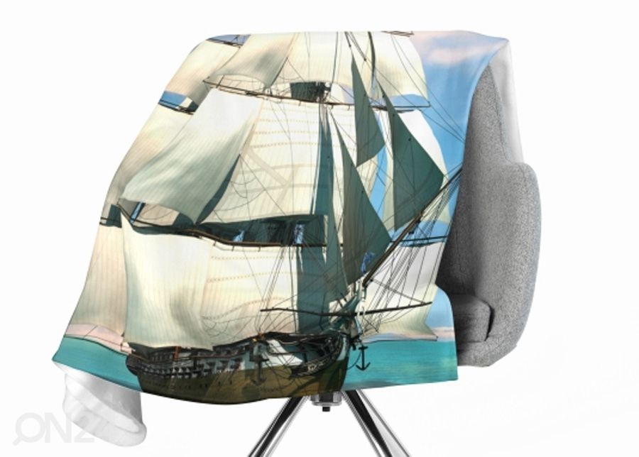 Torkkupeitto Beautiful Schooner 130x150 cm kuvasuurennos