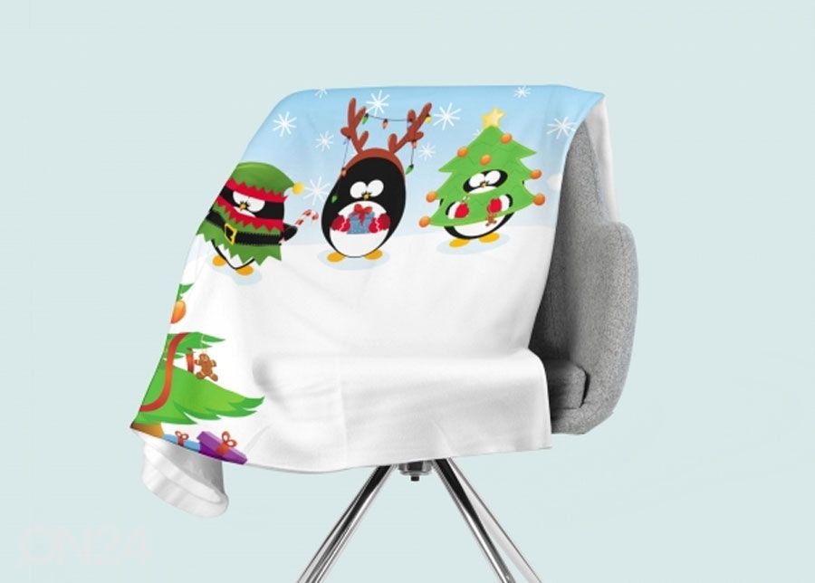 Torkkupeitto Christmas Penguins 150x200 cm kuvasuurennos