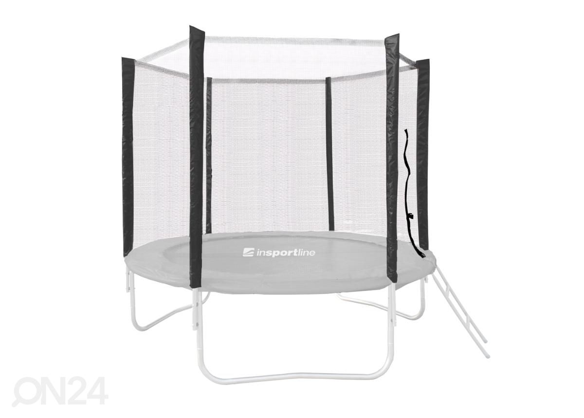Trampoliinin turvaverkko Froggy PRO 244 cm, 6 tolppaa inSPORTline, vihreä kuvasuurennos