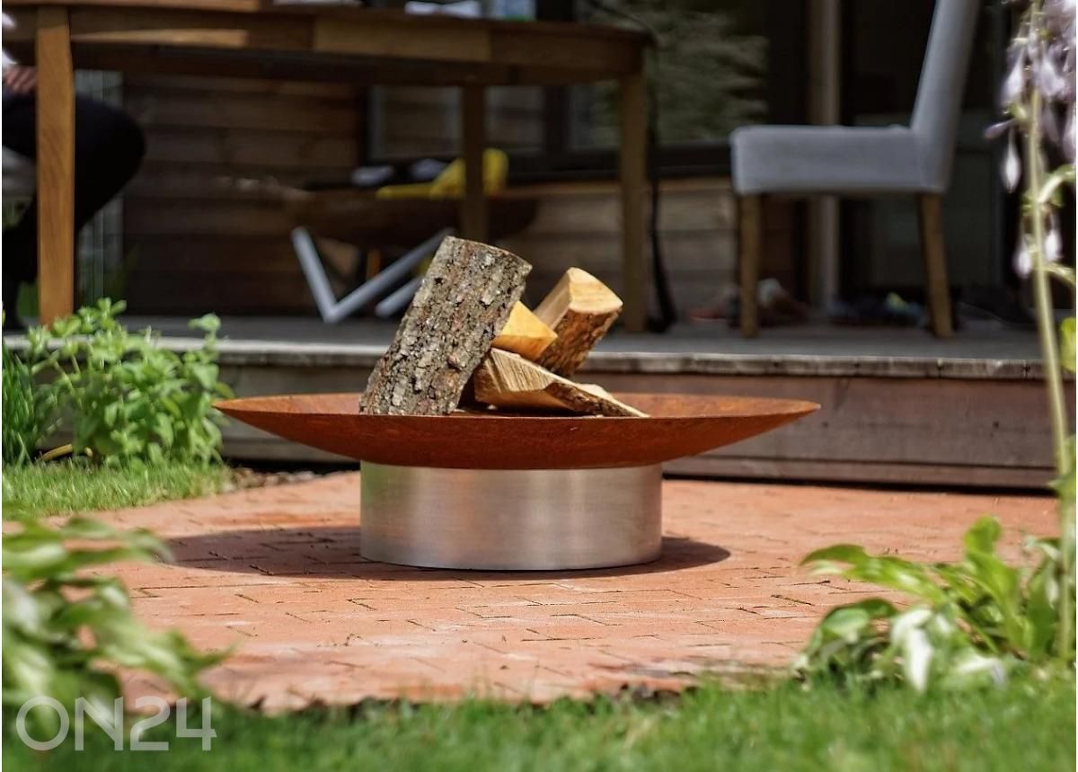 Tulisija Hestia Rust / Stainless Steel Ø 80 cm kuvasuurennos