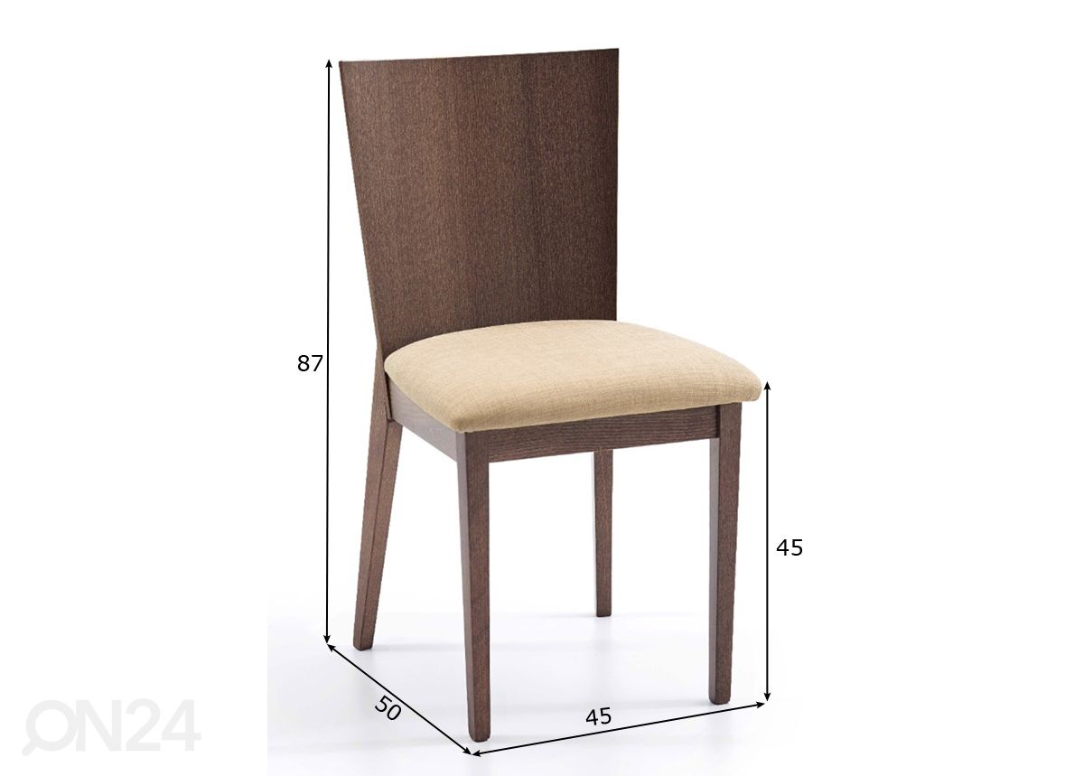 Tuoli Bolzano, vaalea wenge, 2 kpl kuvasuurennos mitat