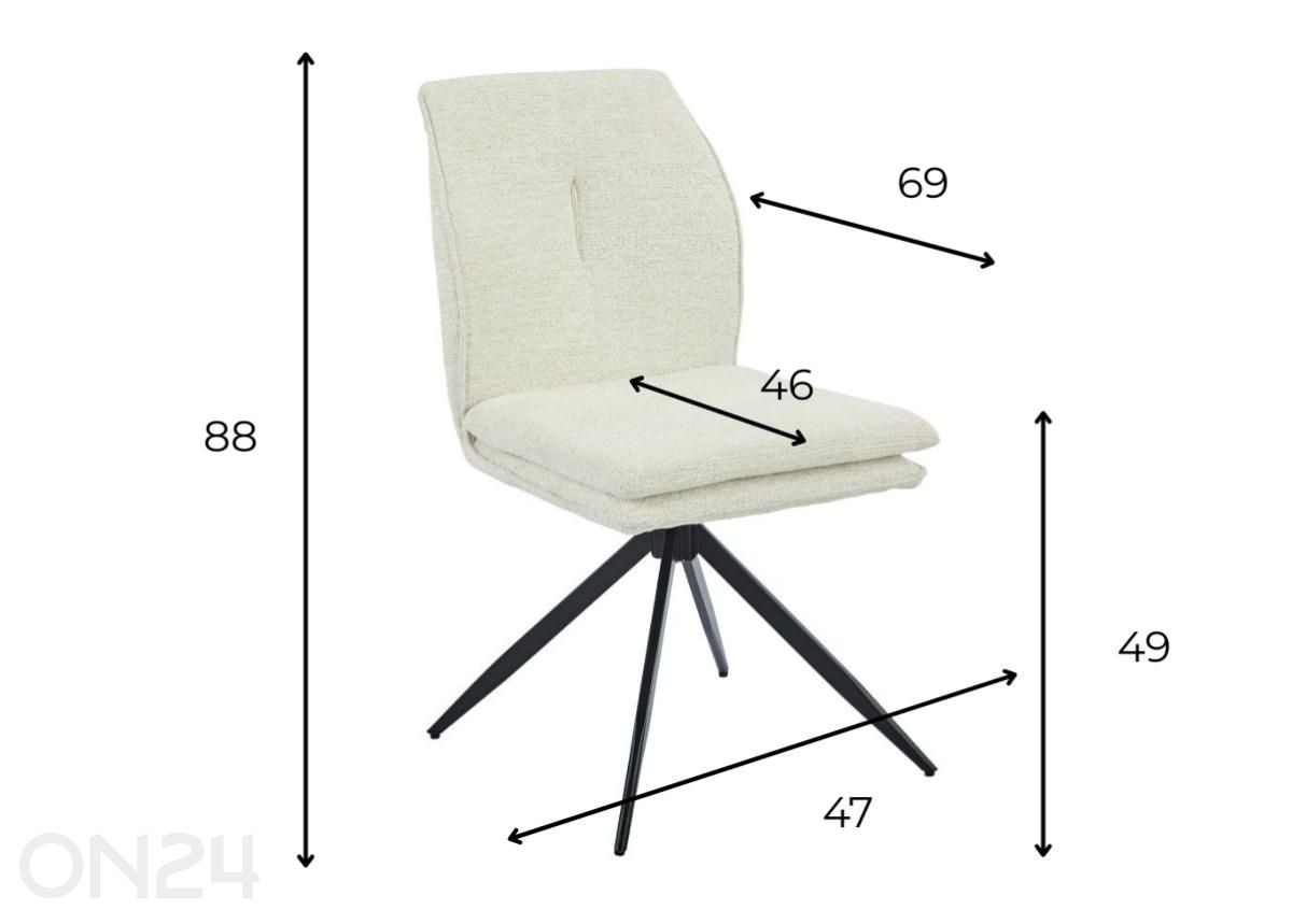 Tuoli Iveta kuvasuurennos mitat
