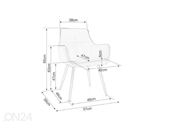 Tuoli Lemon kuvasuurennos mitat