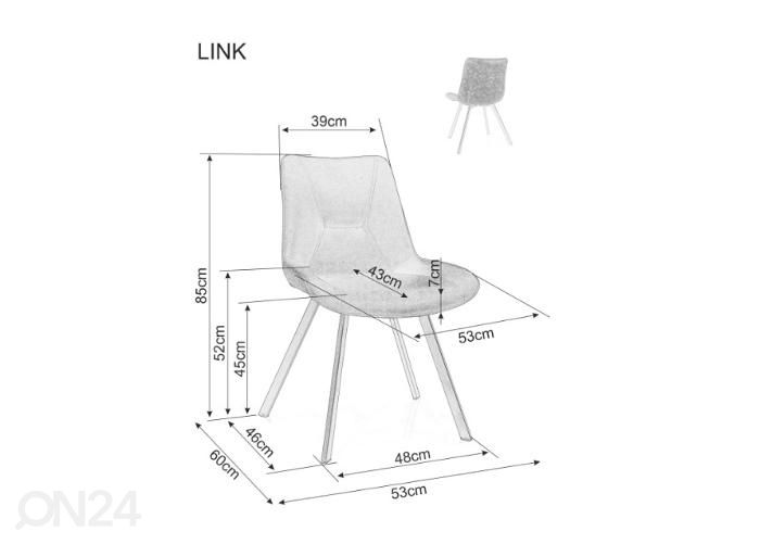 Tuoli Link kuvasuurennos mitat