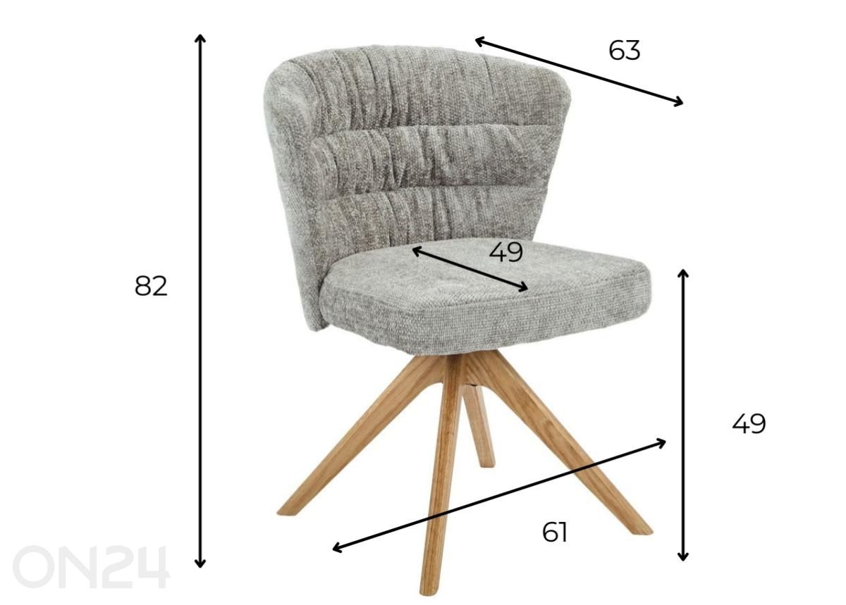 Tuoli Moche kuvasuurennos mitat