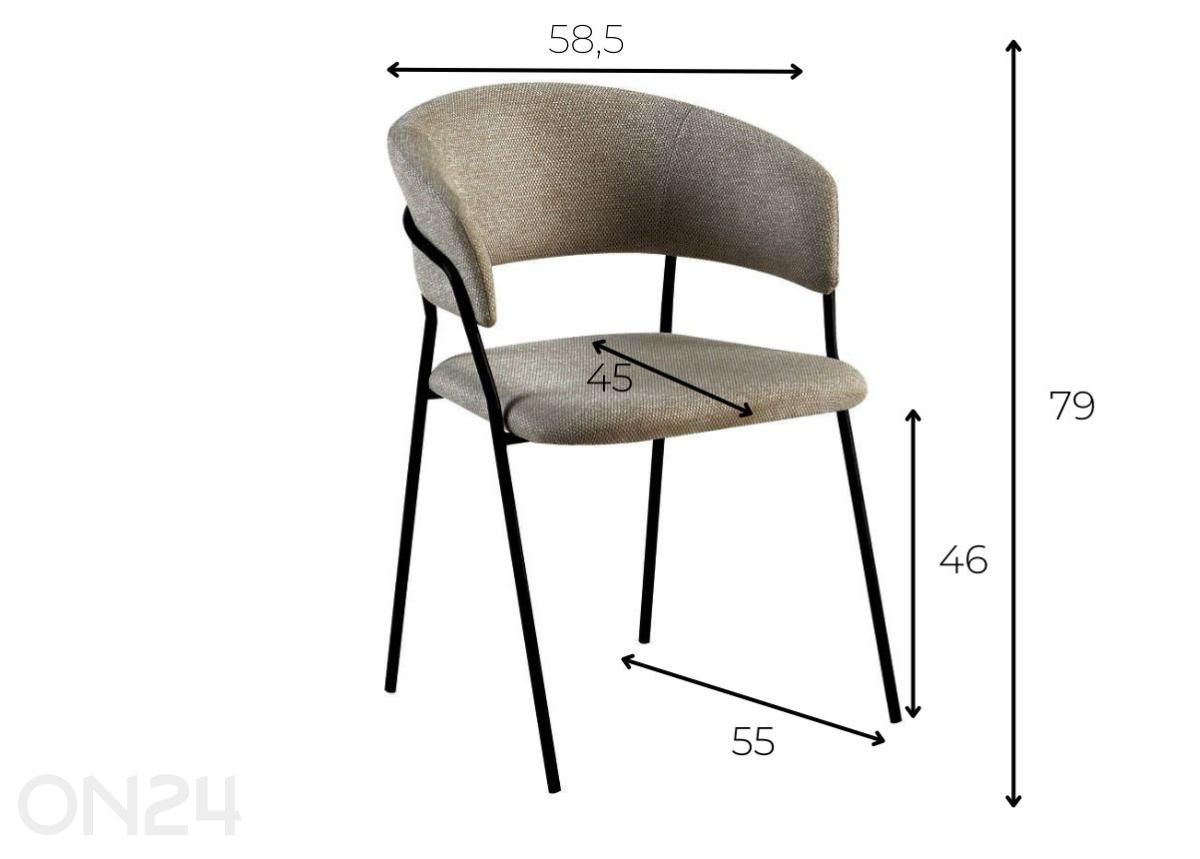 Tuoli Neisson tummanbeige kuvasuurennos mitat