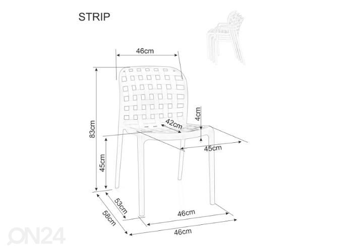 Tuoli Strip kuvasuurennos mitat