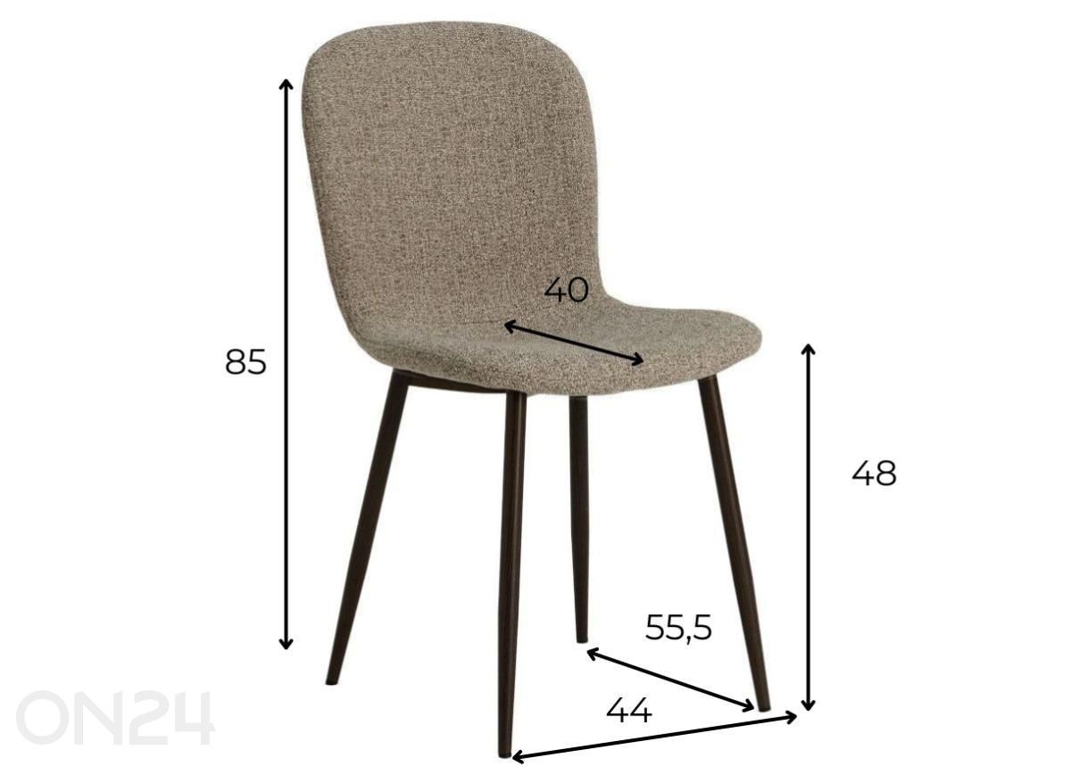 Tuoli Theo, beige kuvasuurennos mitat