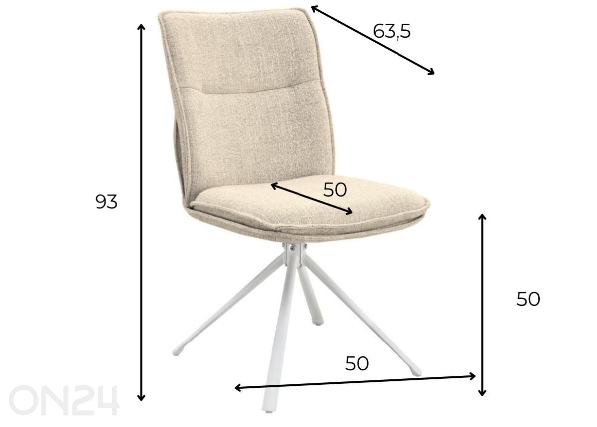 Tuoli Zolee, pyöriv kuvasuurennos mitat