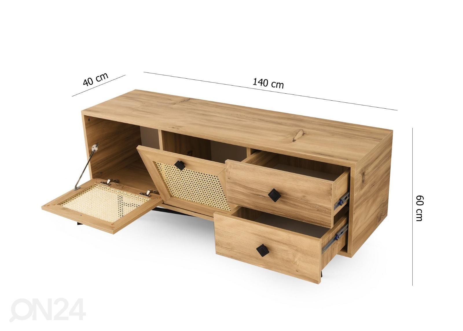 TV-taso 140 cm kuvasuurennos mitat