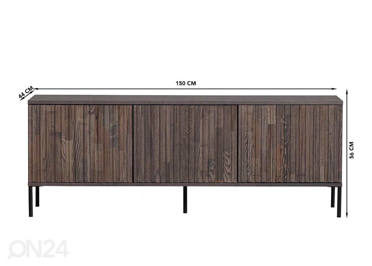 TV-taso 150 cm kuvasuurennos mitat