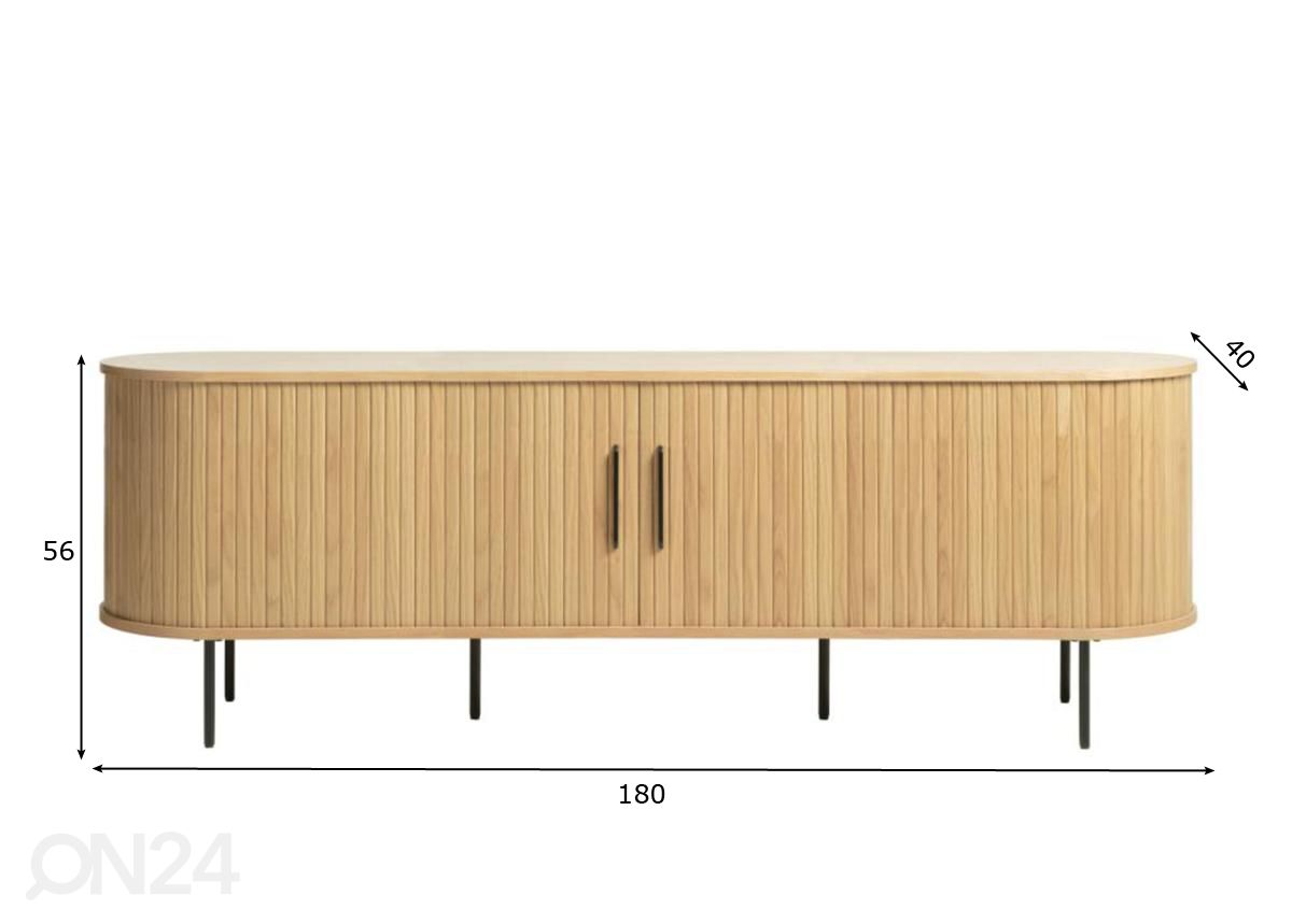 TV-taso 180 cm kuvasuurennos mitat