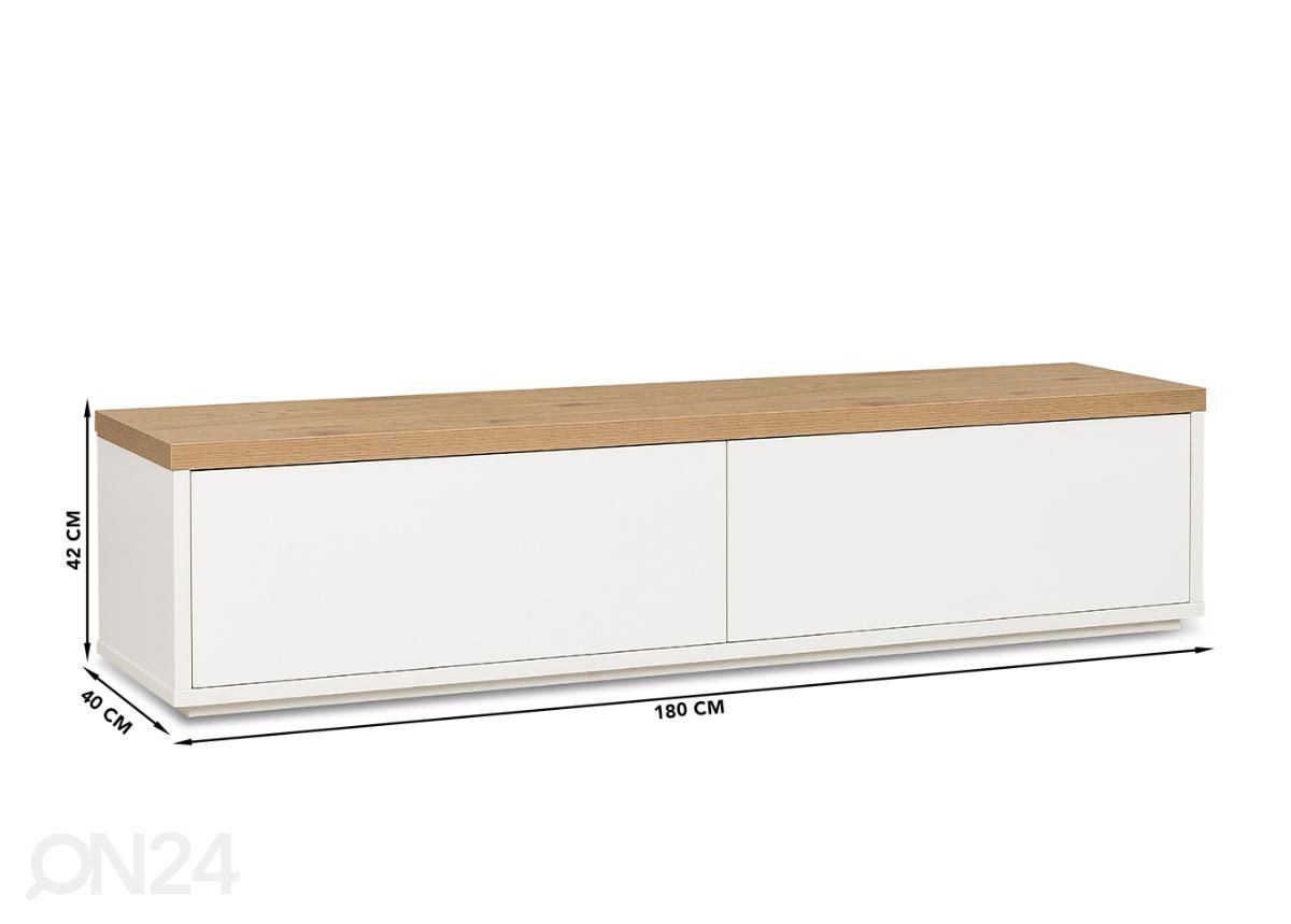 TV-taso 180 cm kuvasuurennos mitat