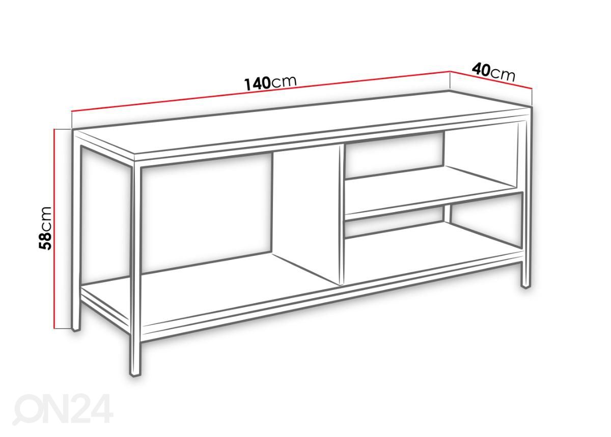 TV-taso kuvasuurennos mitat