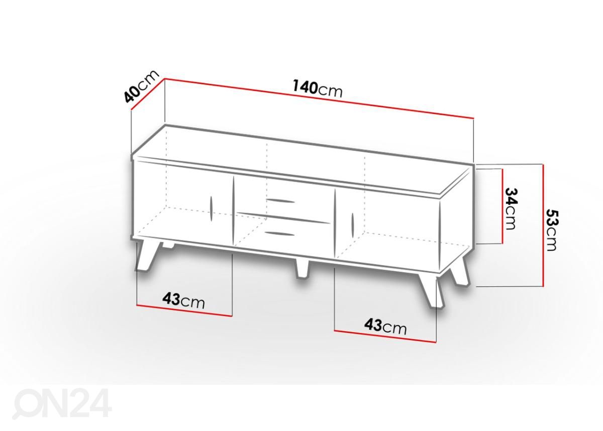 TV-taso kuvasuurennos mitat