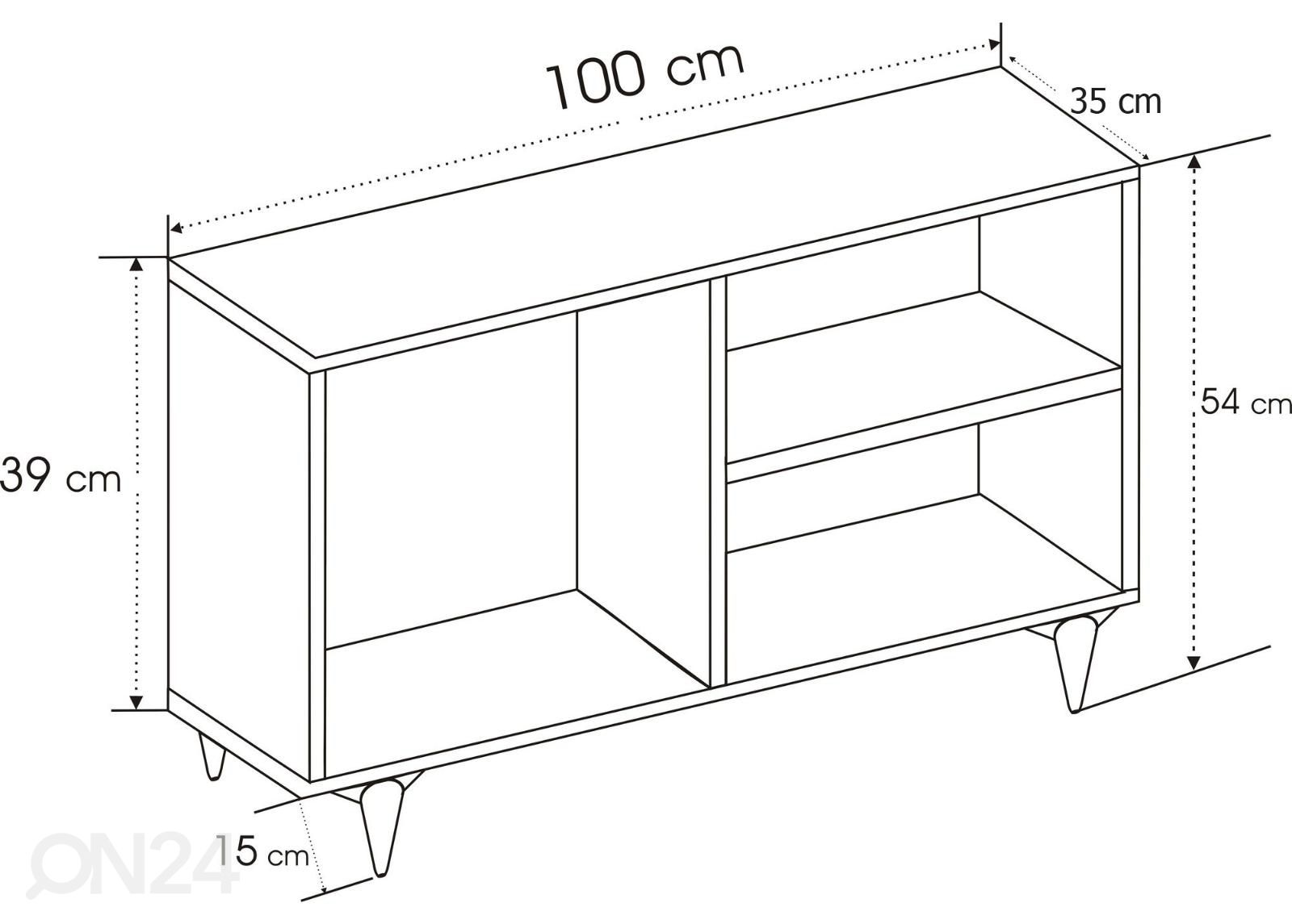 TV-taso kuvasuurennos mitat