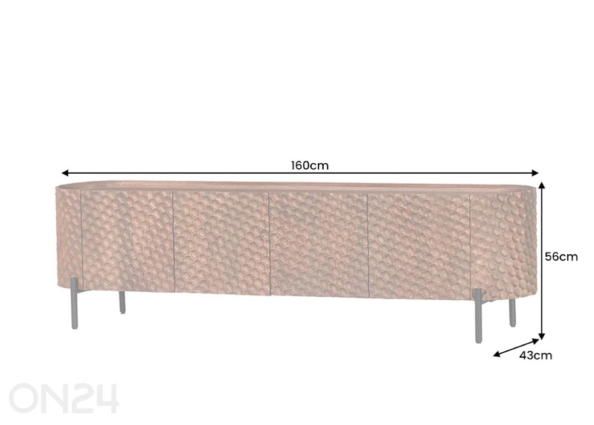 TV-taso Adlon 160 cm kuvasuurennos mitat