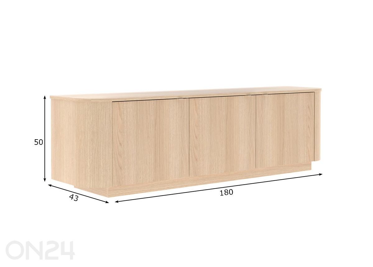 Tv-taso Adriatico 180 cm kuvasuurennos mitat
