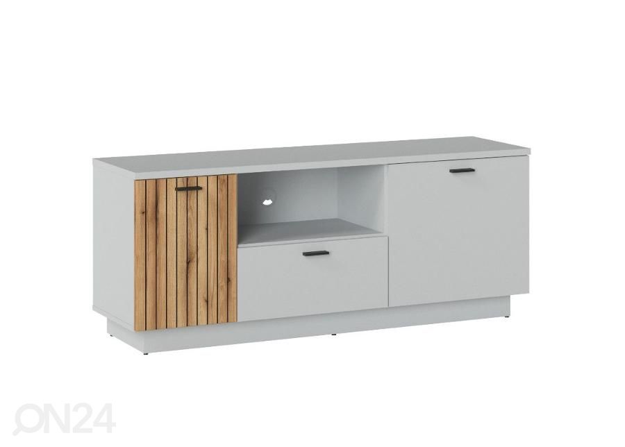 TV-taso Alverno 145 cm, vaaleanharmaa/ tammi kuvasuurennos