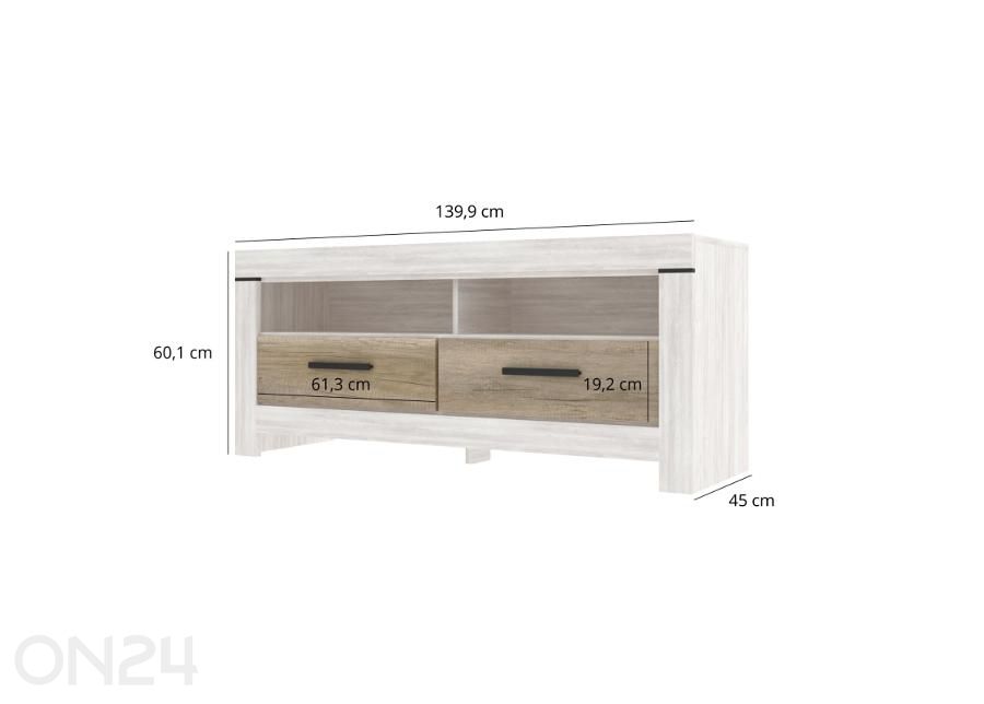 TV-taso Belen 140 cm kuvasuurennos mitat