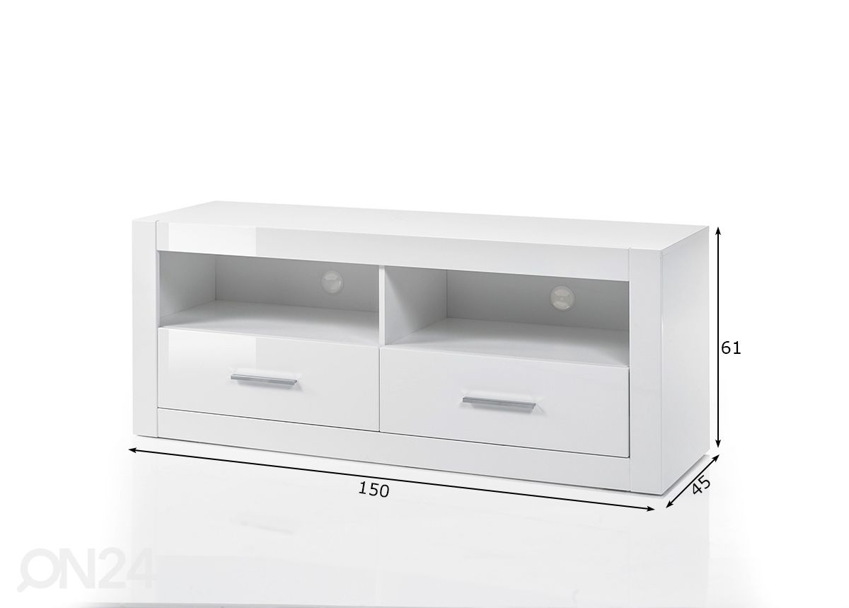 TV-taso Bianco kuvasuurennos mitat