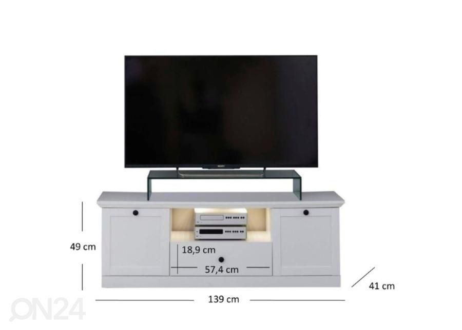 TV-taso Brandson 139 cm kuvasuurennos mitat