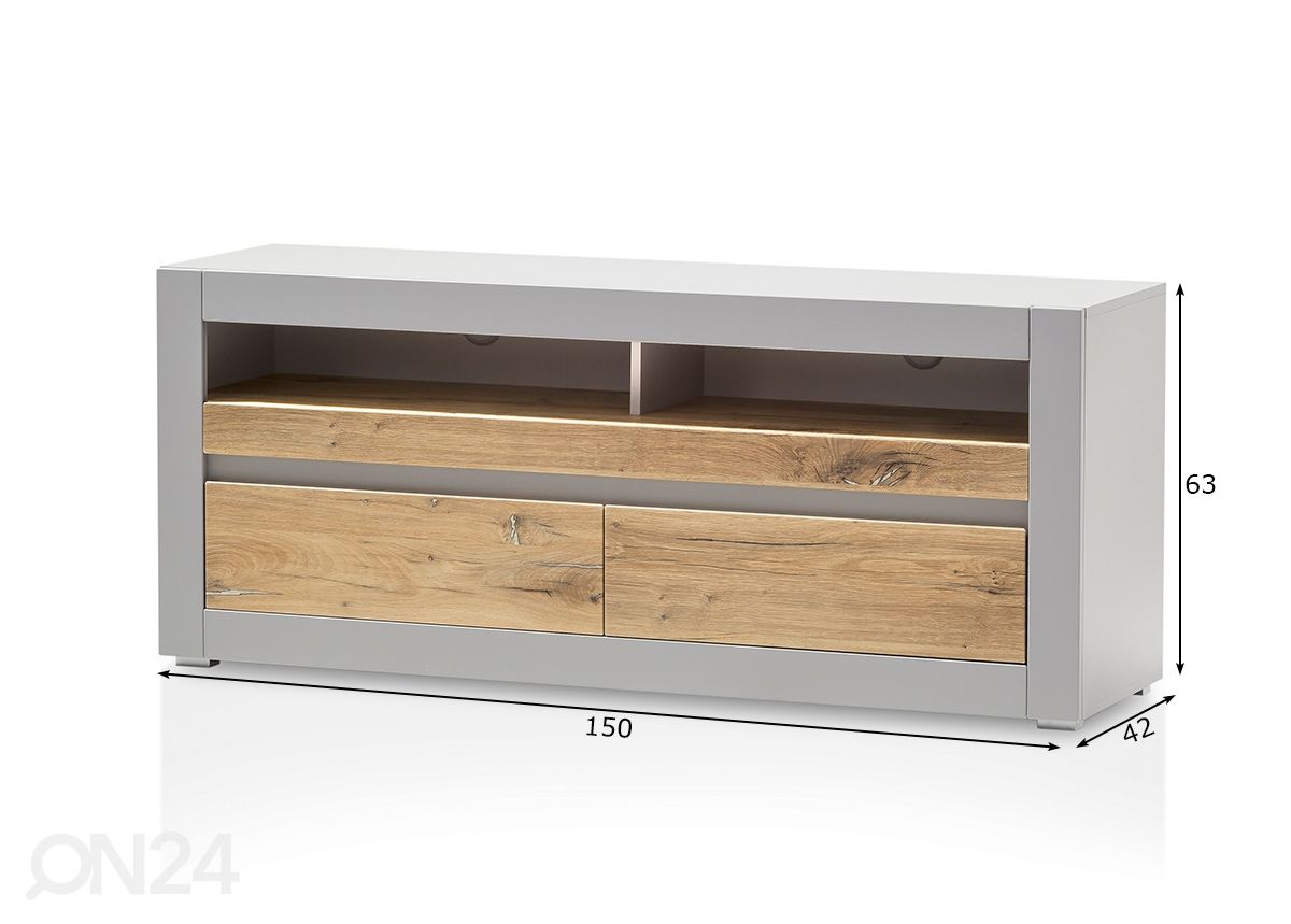 TV-taso Casablanca 150 cm kuvasuurennos mitat