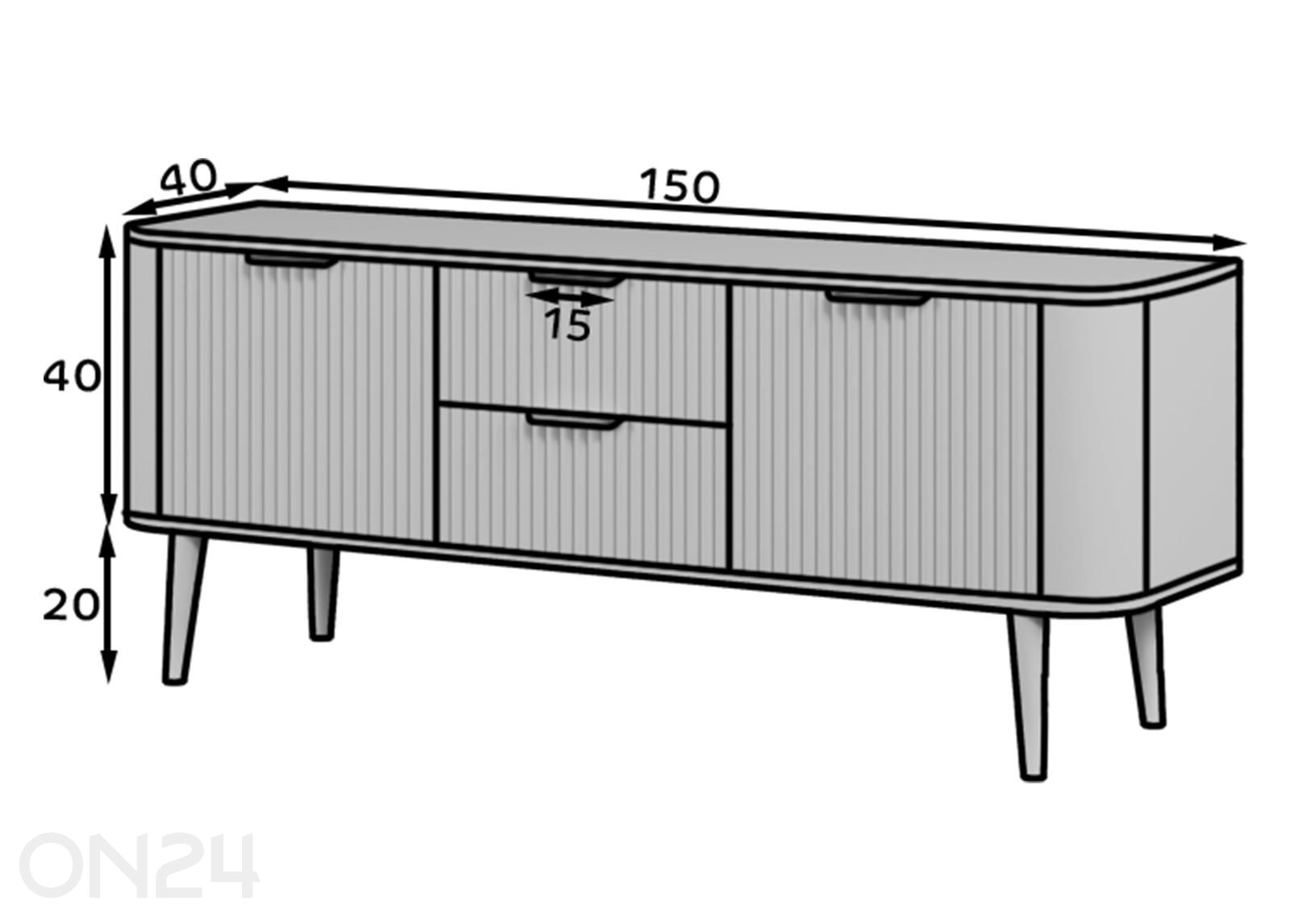 TV-taso Chavelle kuvasuurennos mitat
