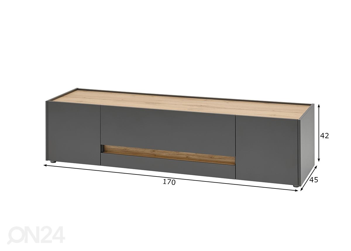 TV-taso City 170 cm kuvasuurennos mitat
