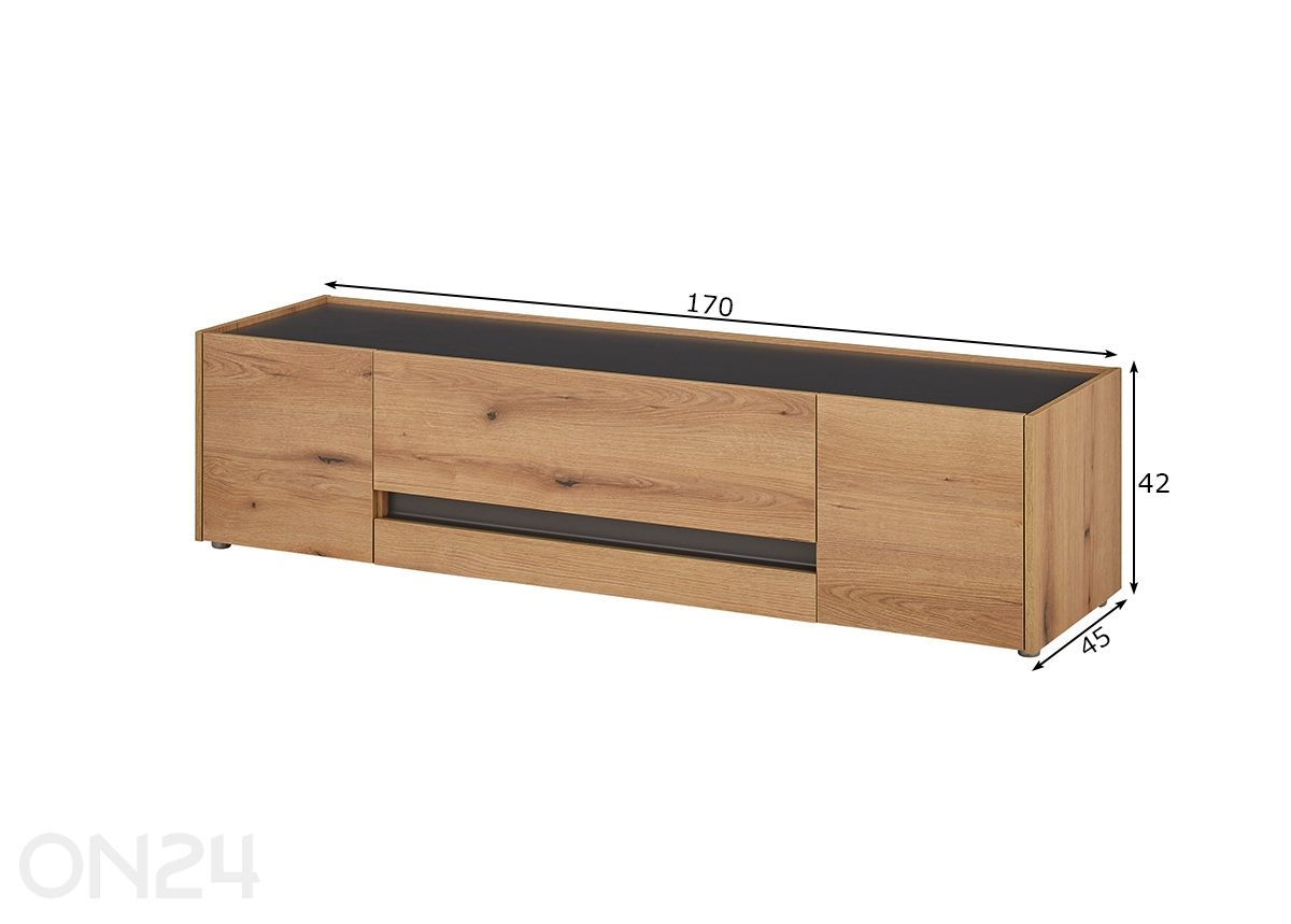 TV-taso City 170 cm kuvasuurennos mitat