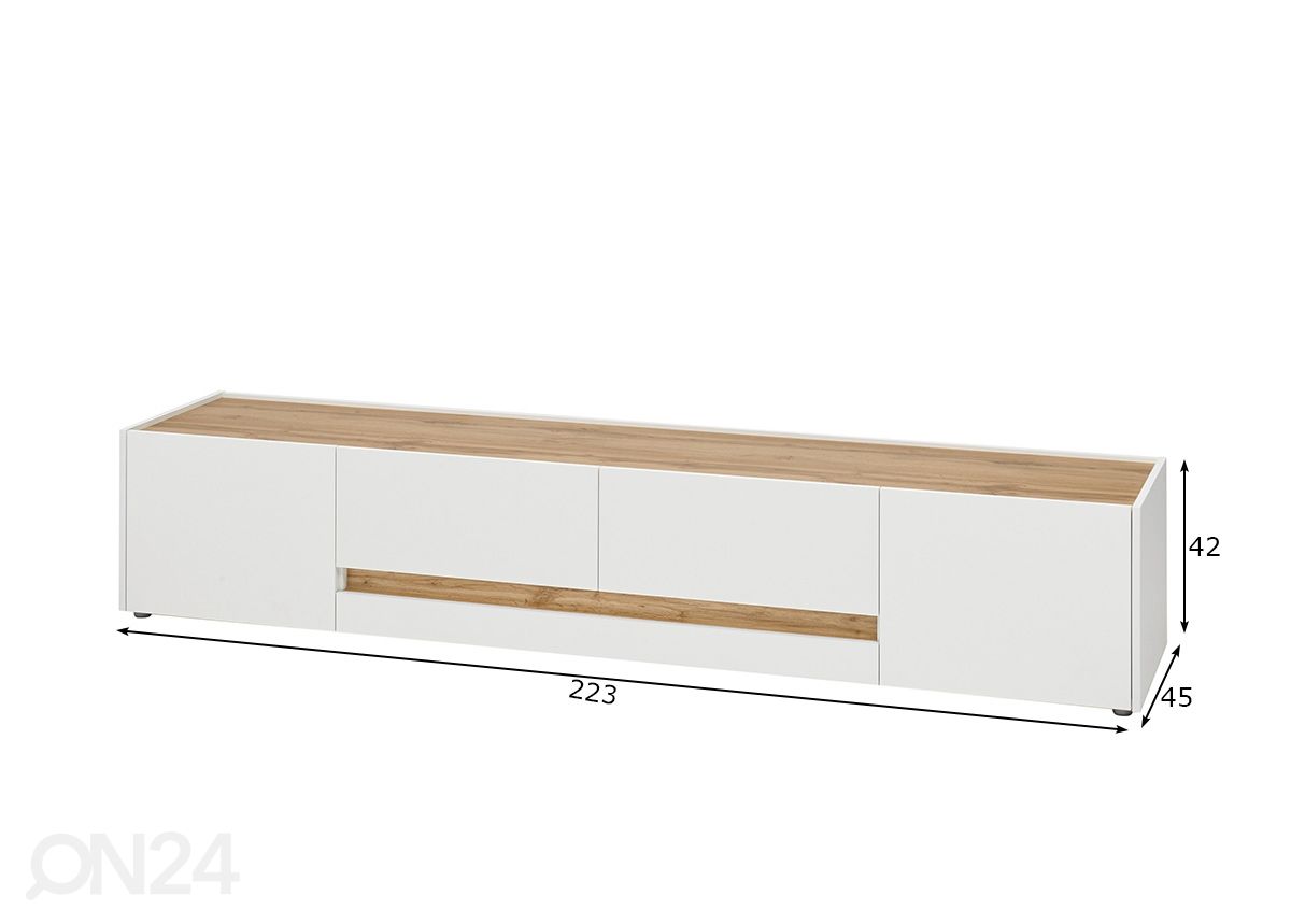 TV-taso City 223 cm kuvasuurennos mitat