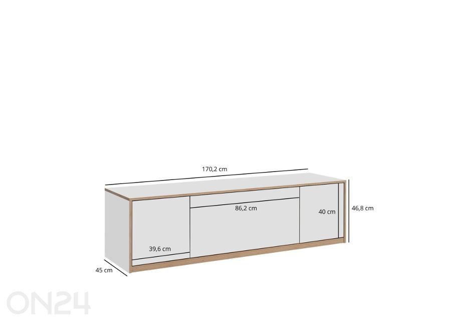 TV-taso Complex kuvasuurennos mitat
