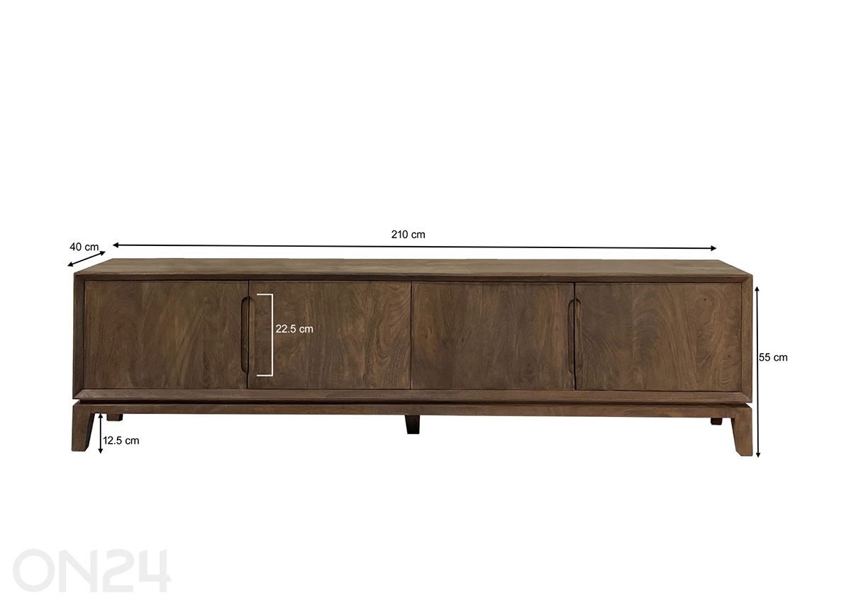 Tv-taso Cortez 210 cm kuvasuurennos mitat