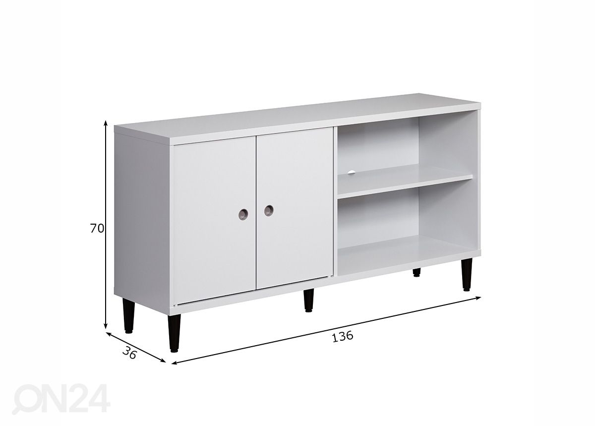 TV-taso Evolution 136 cm kuvasuurennos mitat