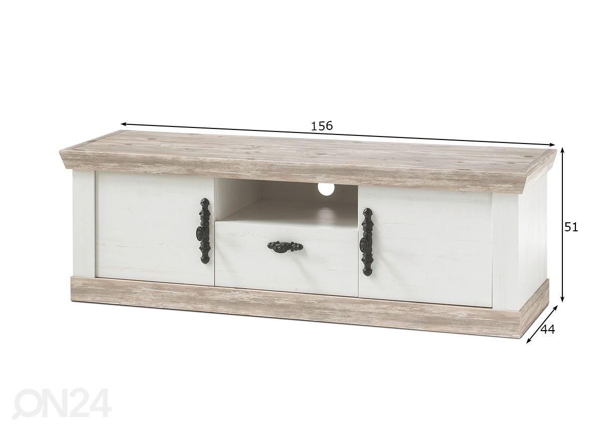 TV-taso Florenz 156 cm kuvasuurennos mitat