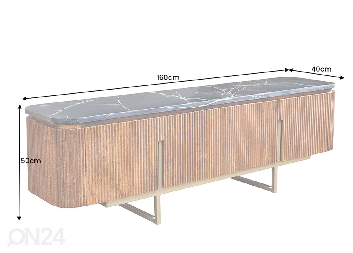 TV-taso Gatsby 110 cm kuvasuurennos mitat