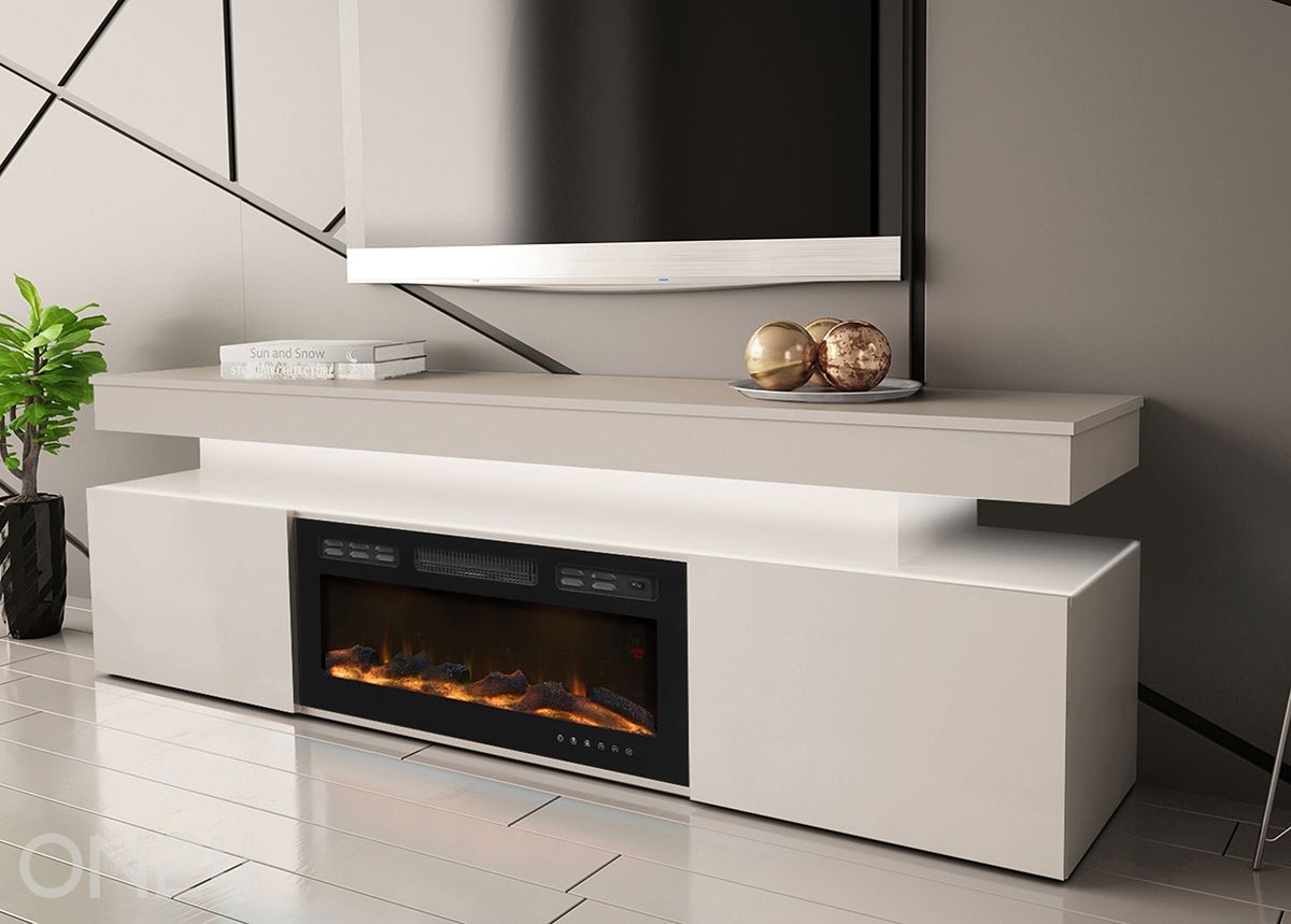 TV-taso Glossa 190 cm + sähkötakka + LED kuvasuurennos