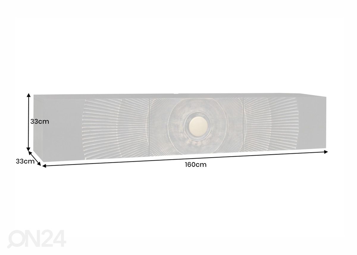 TV-taso Golden Sunset 160 cm kuvasuurennos mitat