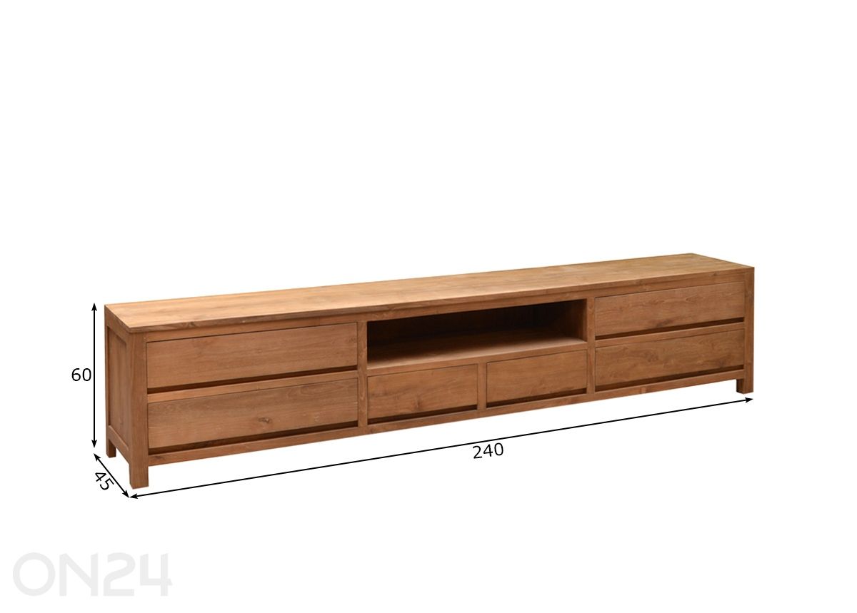TV-taso Inal 240 cm kuvasuurennos mitat