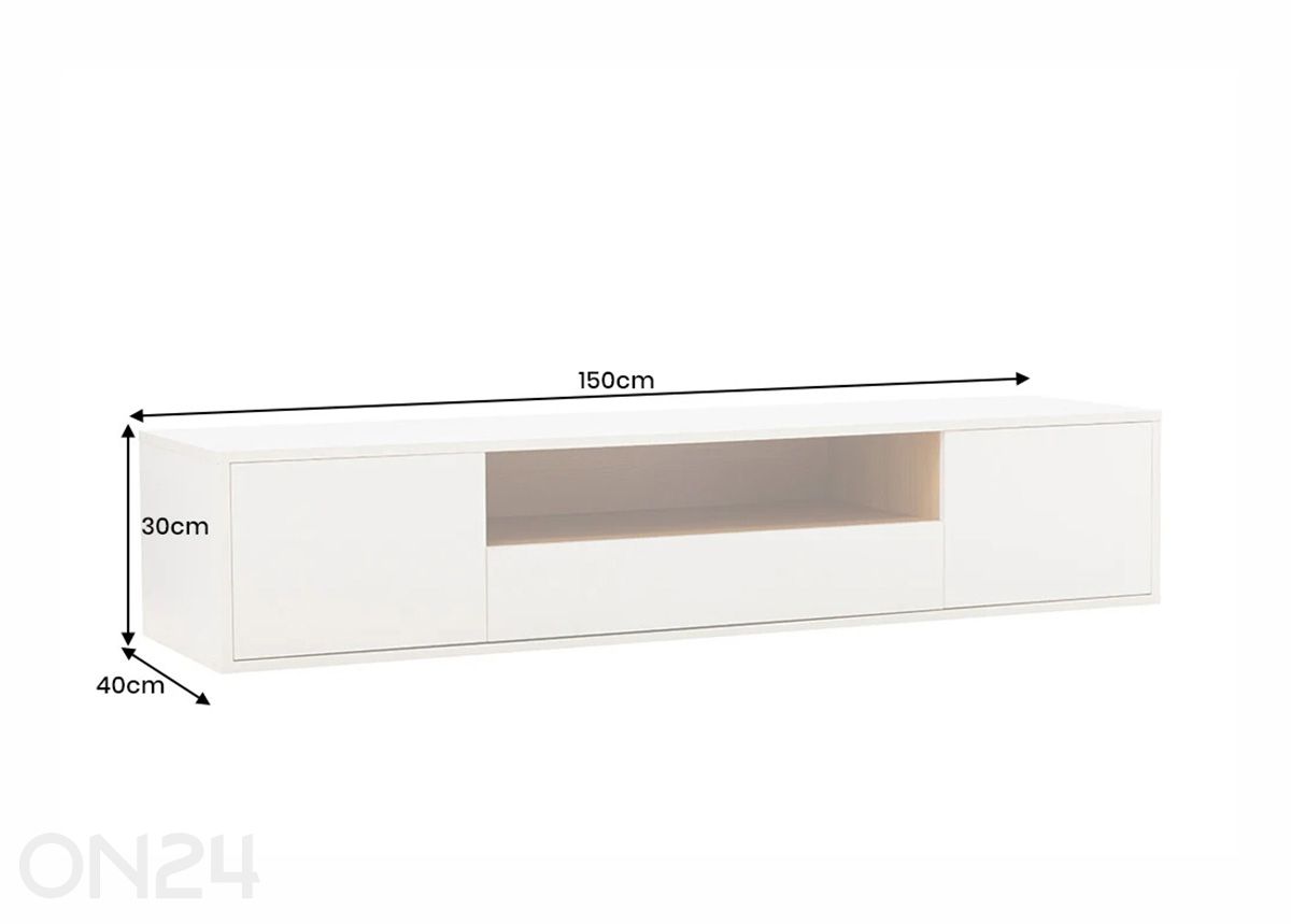 TV-taso Loft 150 cm kuvasuurennos mitat