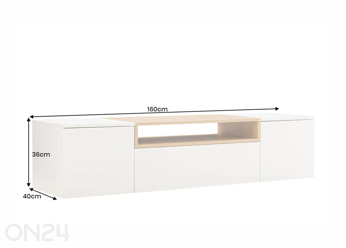 TV-taso Loft kuvasuurennos mitat