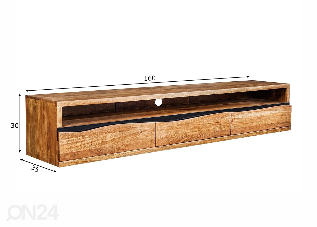 TV-taso Mammut 160 cm kuvasuurennos mitat