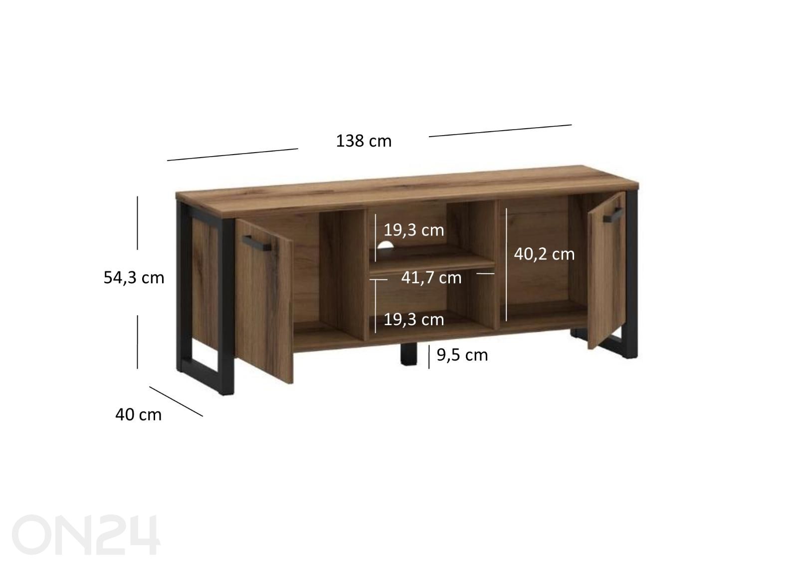 TV-taso Mares 138 cm kuvasuurennos mitat