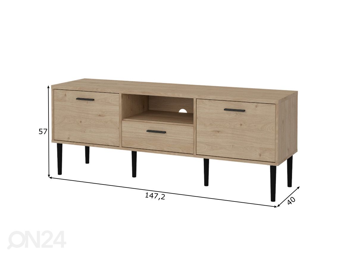 TV-taso Media 147 cm kuvasuurennos mitat